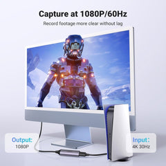 A Photo Of UGREEN 1080P 60FPS HDMI Capture Card – 4K Passthrough, USB-A & USB-C, Streaming & Gaming for Switch, PS5, Xbox, PC & Mac