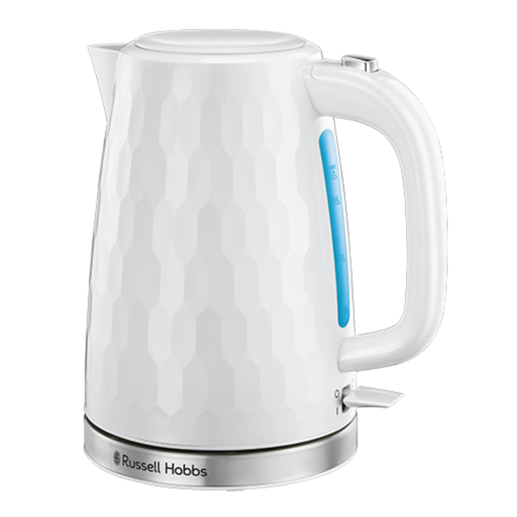 A Photo Of Russell Hobbs Honeycomb Kettle White – 1.7L Rapid Boil Electric Kettle