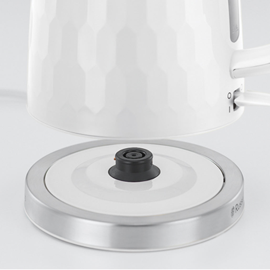 A Photo Of Russell Hobbs Honeycomb Kettle White – 1.7L Rapid Boil Electric Kettle