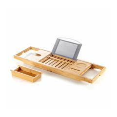 A Photo Of InnovaGoods Extendable Bamboo Bath Tray - V0103785
