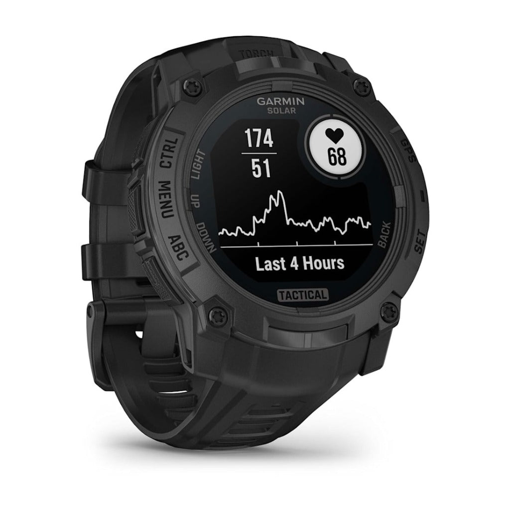 A Photo Of Garmin Instinct 3 - 50 mm - Solar - Tactical Edition Black with Black Band
