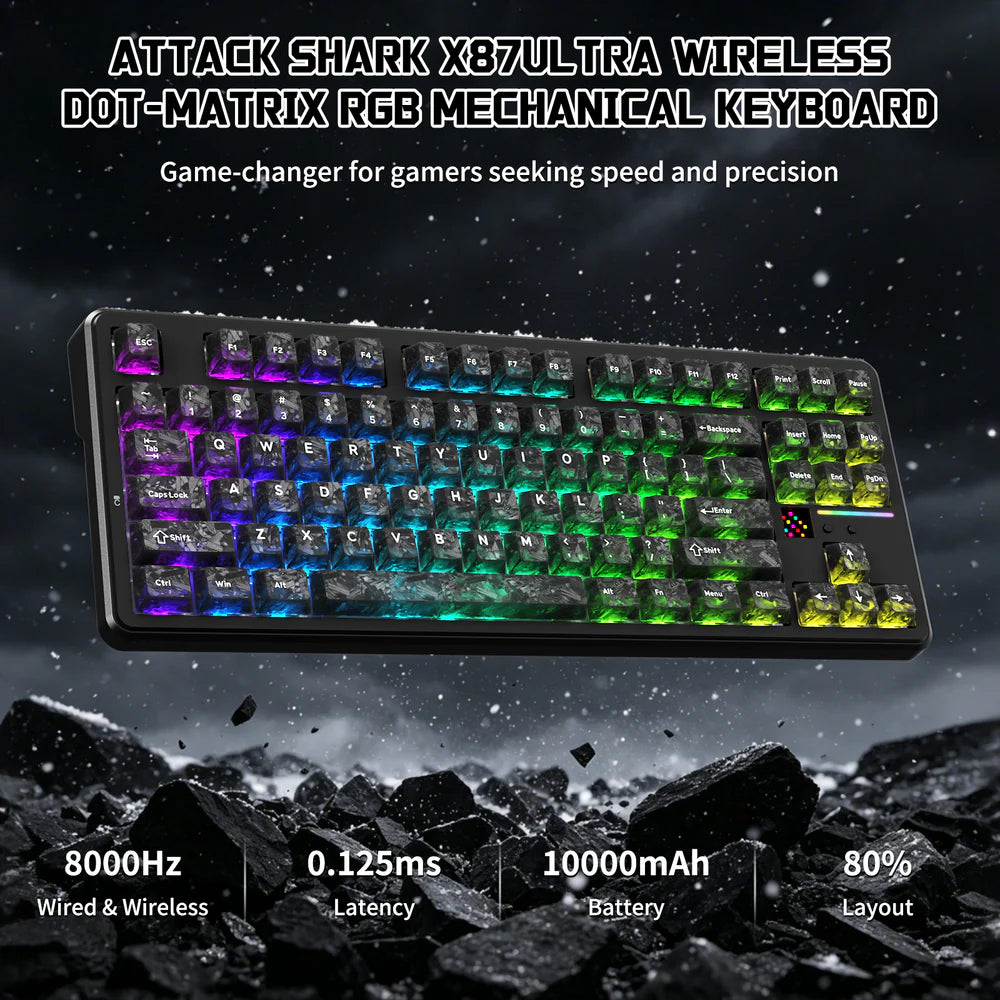 A Photo Of ATTACK SHARK X87 Ultra - Wireless Mechanical Keyboard