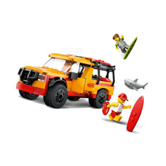 A Photo Of LEGO City Lifeguard Beach Rescue Truck 214 Pieces - 60453