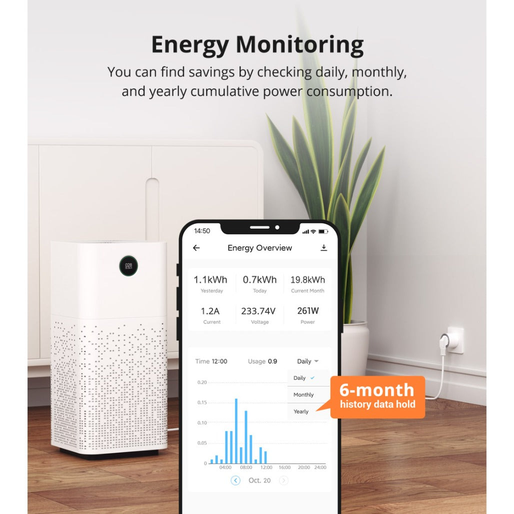 A Photo Of Sonoff S60 Wi-Fi Smart Plug With Power Monitoring - S60TPF