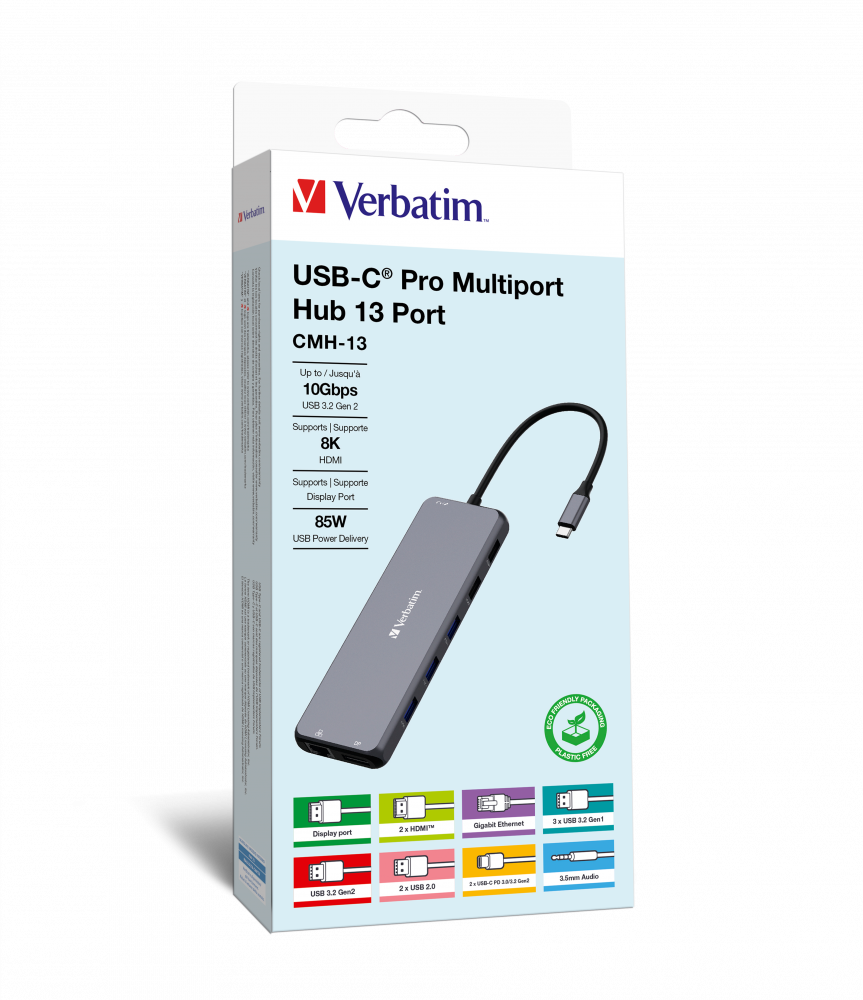 A Photo Of Verbatim USB-C Pro 13-Port Multiport Hub