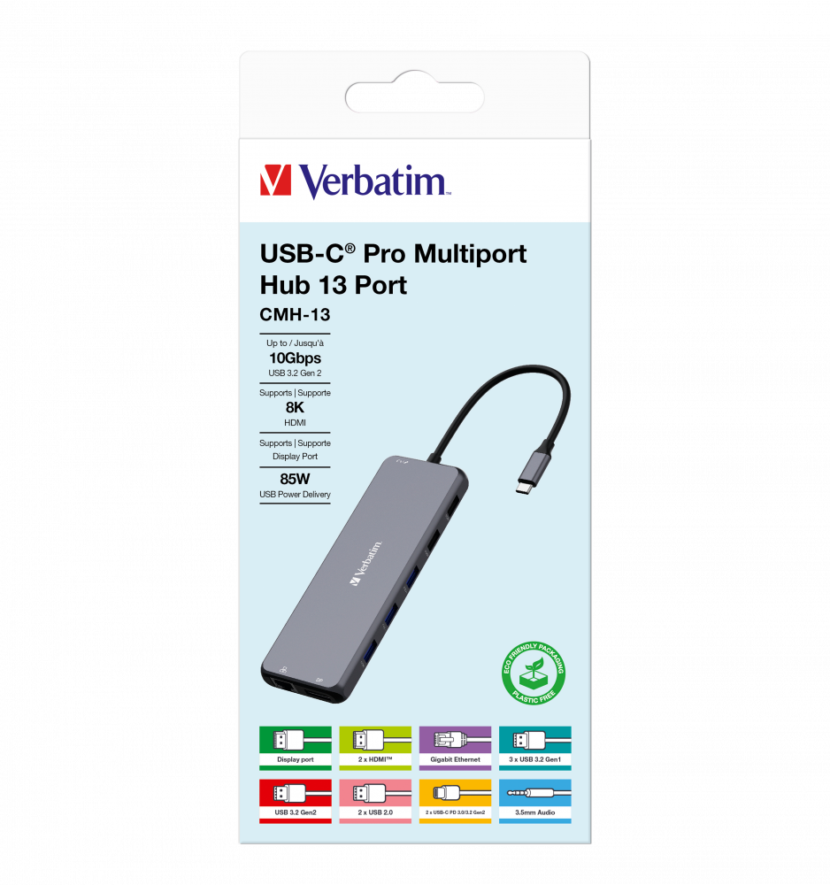 A Photo Of Verbatim USB-C Pro 13-Port Multiport Hub