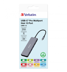 A Photo Of Verbatim USB-C Pro 13-Port Multiport Hub