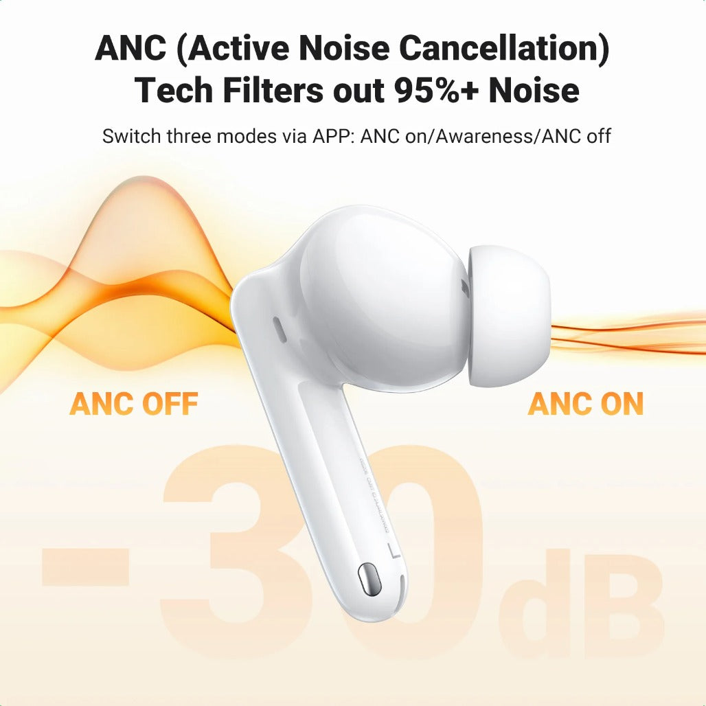 A Photo Of Ugreen Earbuds HiTune T3 Pro Active Noise-Cancelling Wireless