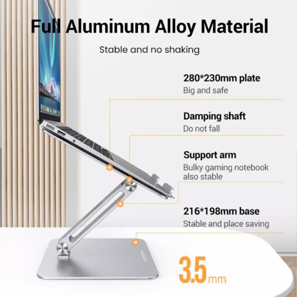 A Photo Of UGREEN Multi-Angle Adjustable Laptop Stand – Ergonomic & Portable Aluminum Riser for Laptops and Tablets
