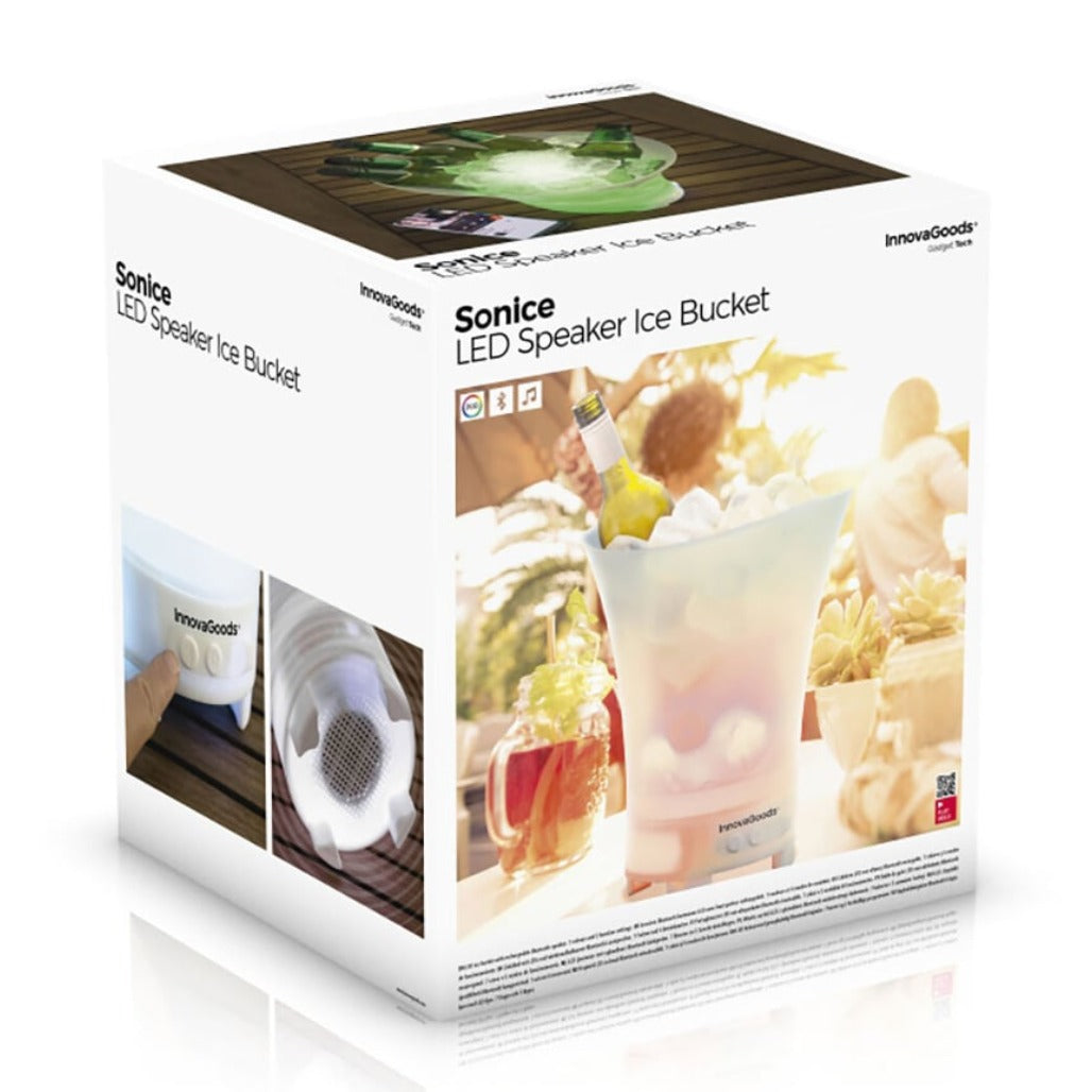 A Photo Of InnovaGoods LED Ice Bucket with Rechargeable Speaker Sonice - V0103019