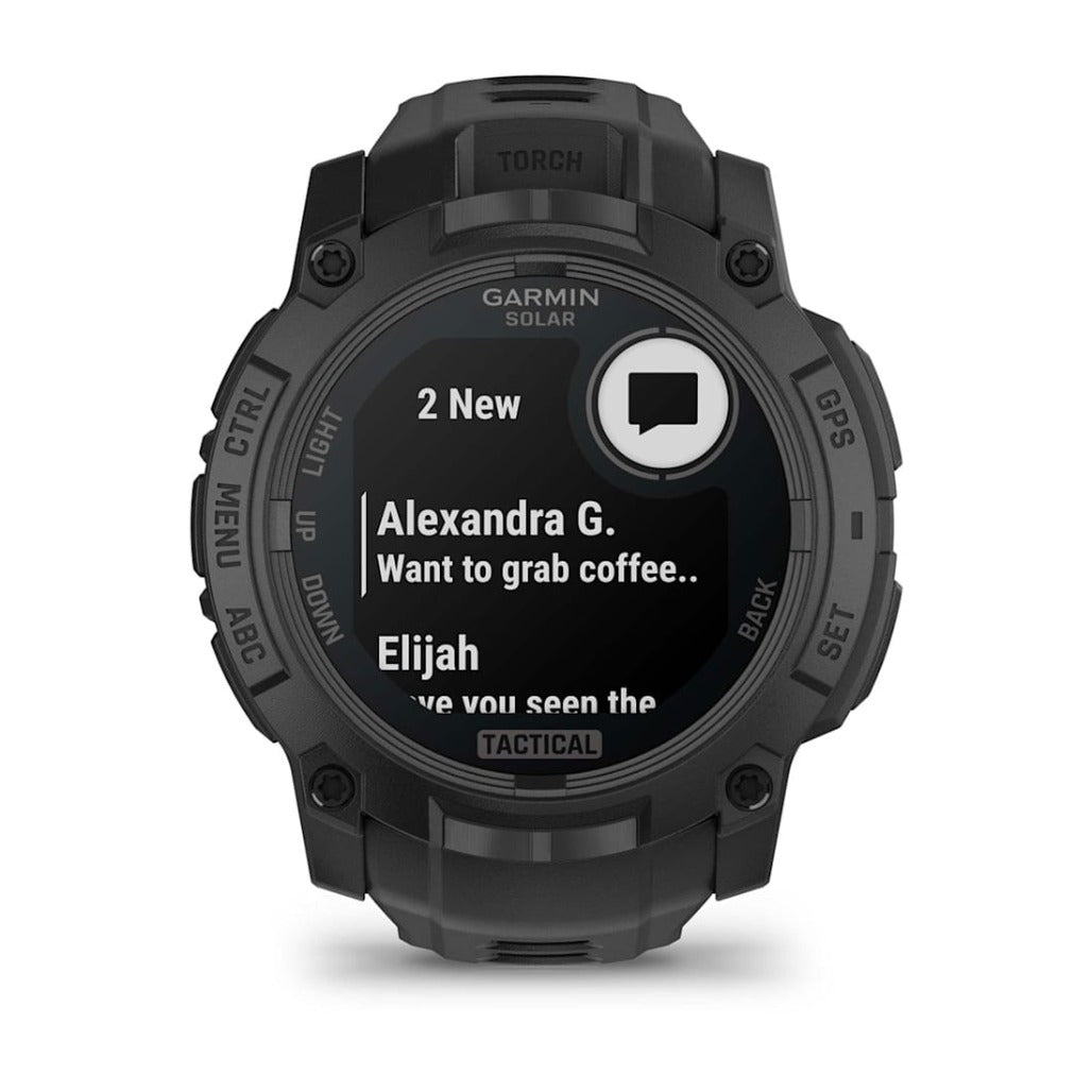 A Photo Of Garmin Instinct 3 - 50 mm - Solar - Tactical Edition Black with Black Band