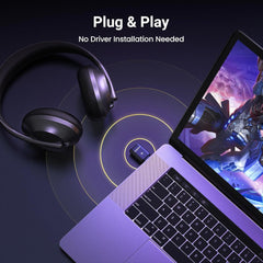A Photo Of UGREEN USB-C Bluetooth 5.3 Audio Transmitter for PC, PS5, and Switch – Wireless Adapter for Bluetooth Headphones, Hi-Res Sound