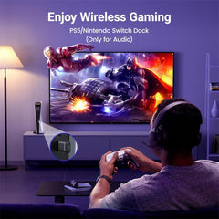 A Photo Of UGREEN USB-C Bluetooth 5.3 Audio Transmitter for PC, PS5, and Switch – Wireless Adapter for Bluetooth Headphones, Hi-Res Sound