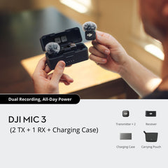 A Photo Of DJI Mic 3 (2 TX + 1 RX + Charging Case)