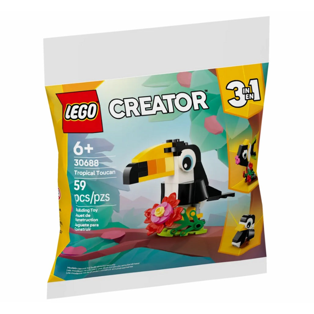A Photo Of LEGO Creator 3-in-1 Tropical Toucan 59 Pieces - 30688