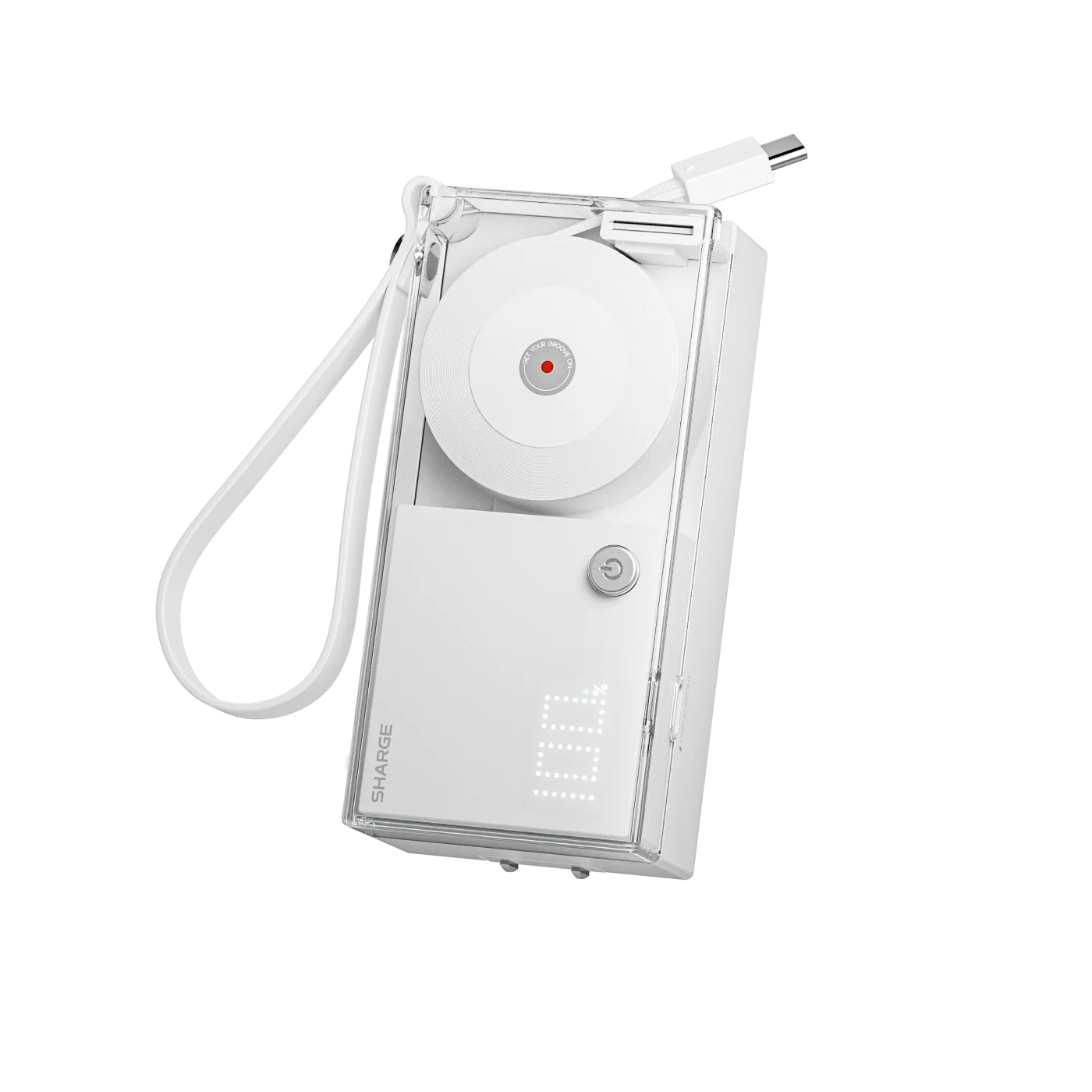 A Photo Of SHARGE DISCHO Retractable 3-in-1 - 10000mAh 30W Hybrid Power Bank & Wall Charger