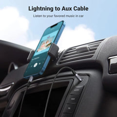 A Photo Of Ugreen 70509 Lightning To 3.5 Male Adaptor Cable Black 1M