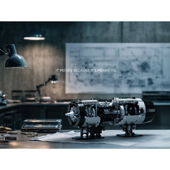 A Photo Of Nifeliz Turbofan Engine Building Set - 2216 Pieces - NF10317
