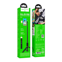 A Photo Of Hoco K34 Selfie Monopod with Light - Black