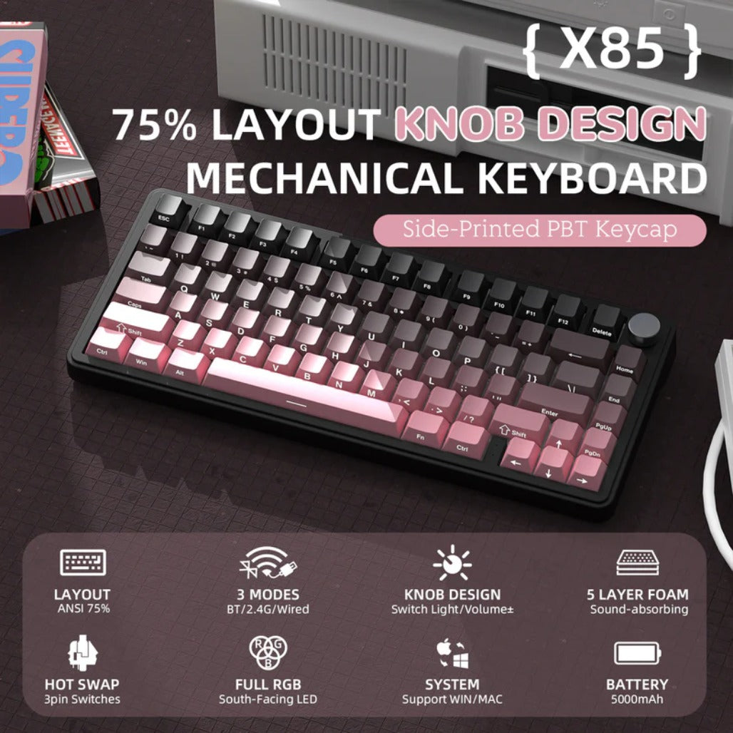 A Photo Of Attack Shark X85 - Wireless Mechanical Gaming Keyboard