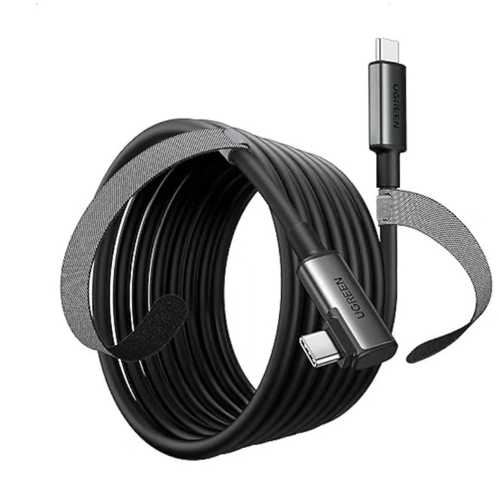 A Photo Of Ugreen 90629 Right Angle USB-C to USB-C Link Cable 5m 5GBPS