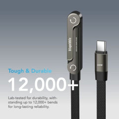 A Photo Of Blupebble POWERFLOW PD 240W USB-C to USB-C Flat Braided Cable
