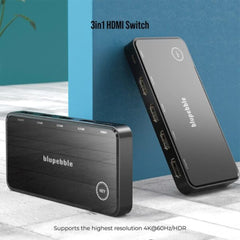 A Photo Of Blupebble Premium 3-in-1 HDMI Switch