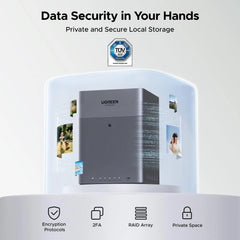 A Photo Of UGREEN DH4300 Plus - Diskless 4-Bay NAS Storage Network Attached Enclosure - 120TB