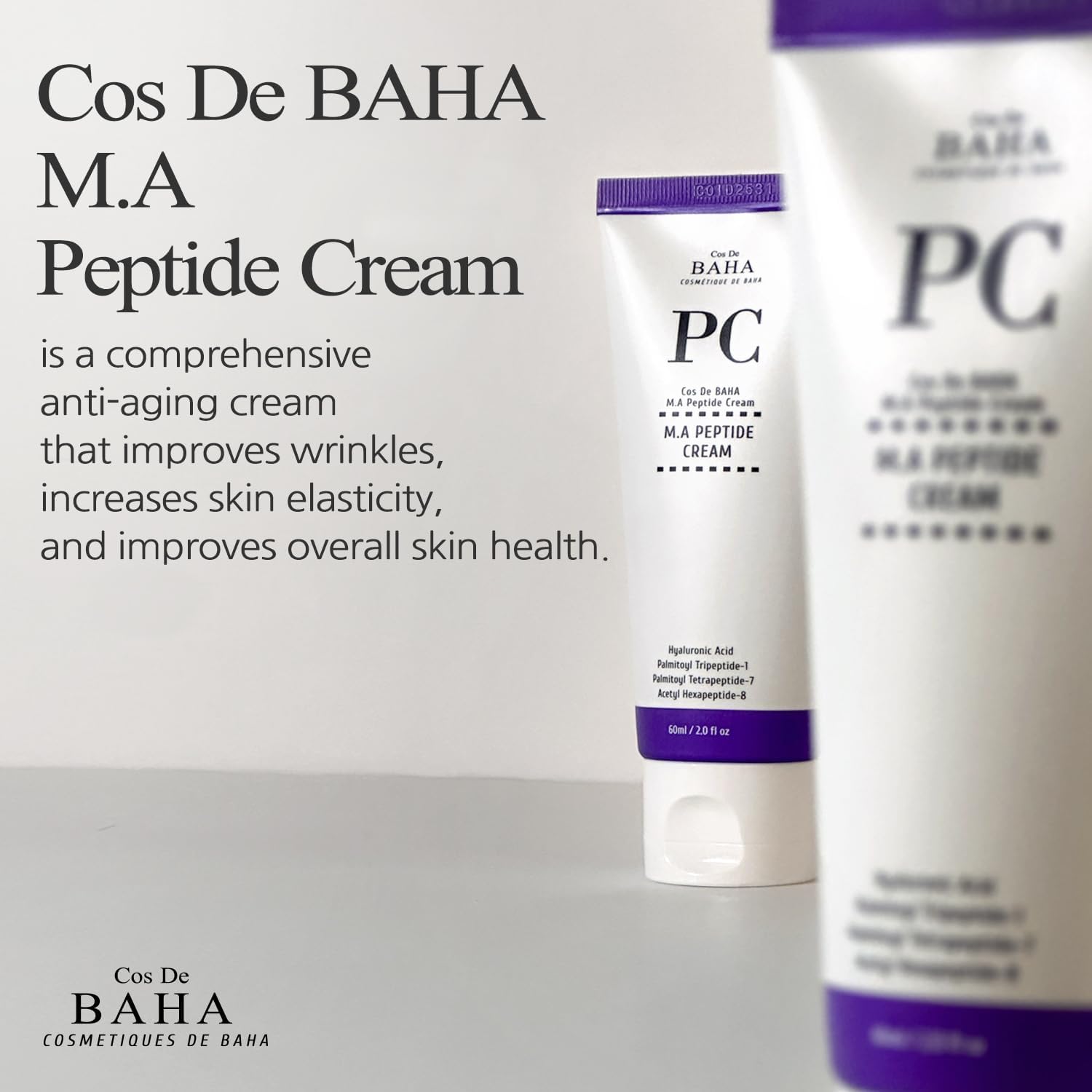 A Photo Of Cos De BAHA Peptide Cream – Anti-Aging Moisturizing Face Cream - 45ml