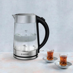A Photo Of Nutricook Electric Glass Kettle - 1.7L, Double-Wall, Heavy-Duty Design, Elite Durability - NC-GK100
