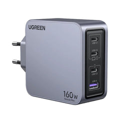 A Photo Of Ugreen Nexode Pro 160W GaN Mini Fast Charger - 4-Port USB-C & USB-A Power Adapter