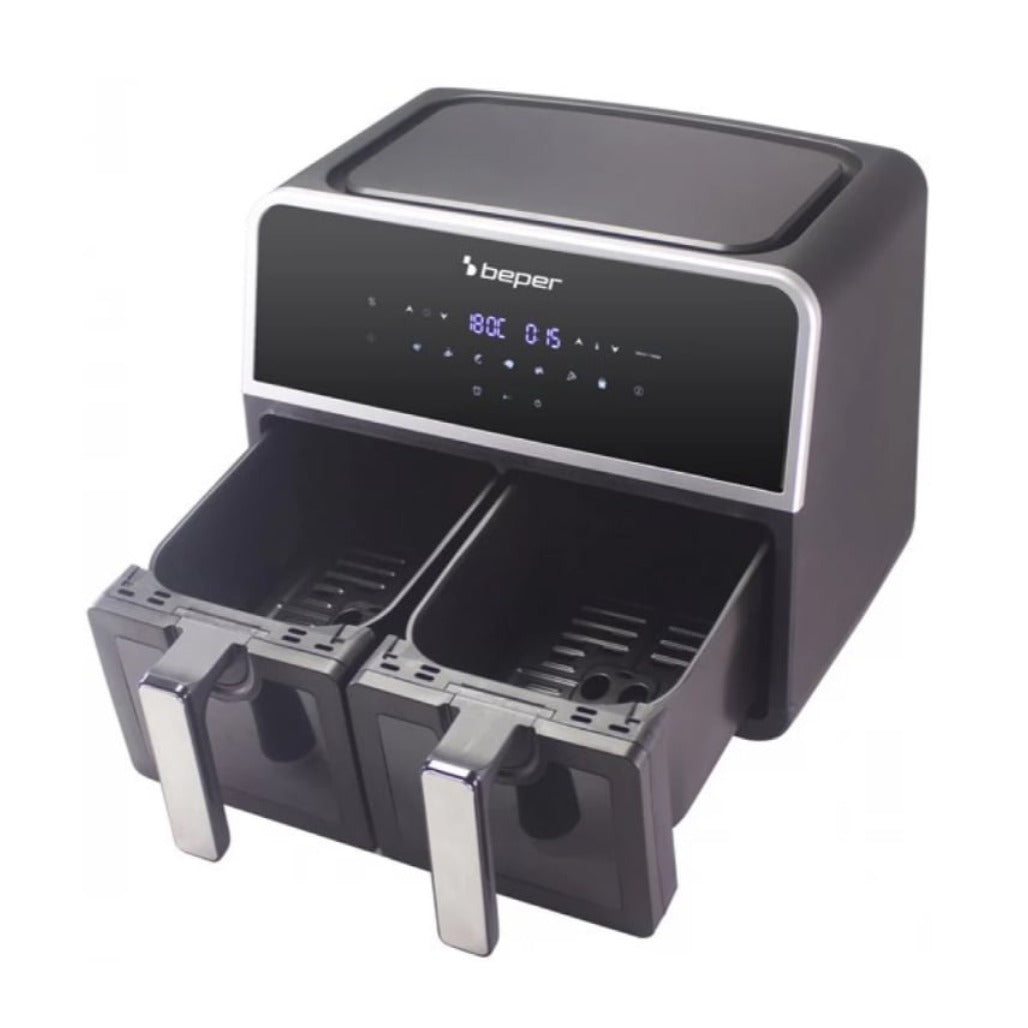 A Photo Of Beper 9 Liter Double Basket Air Fryer - P101FRI090