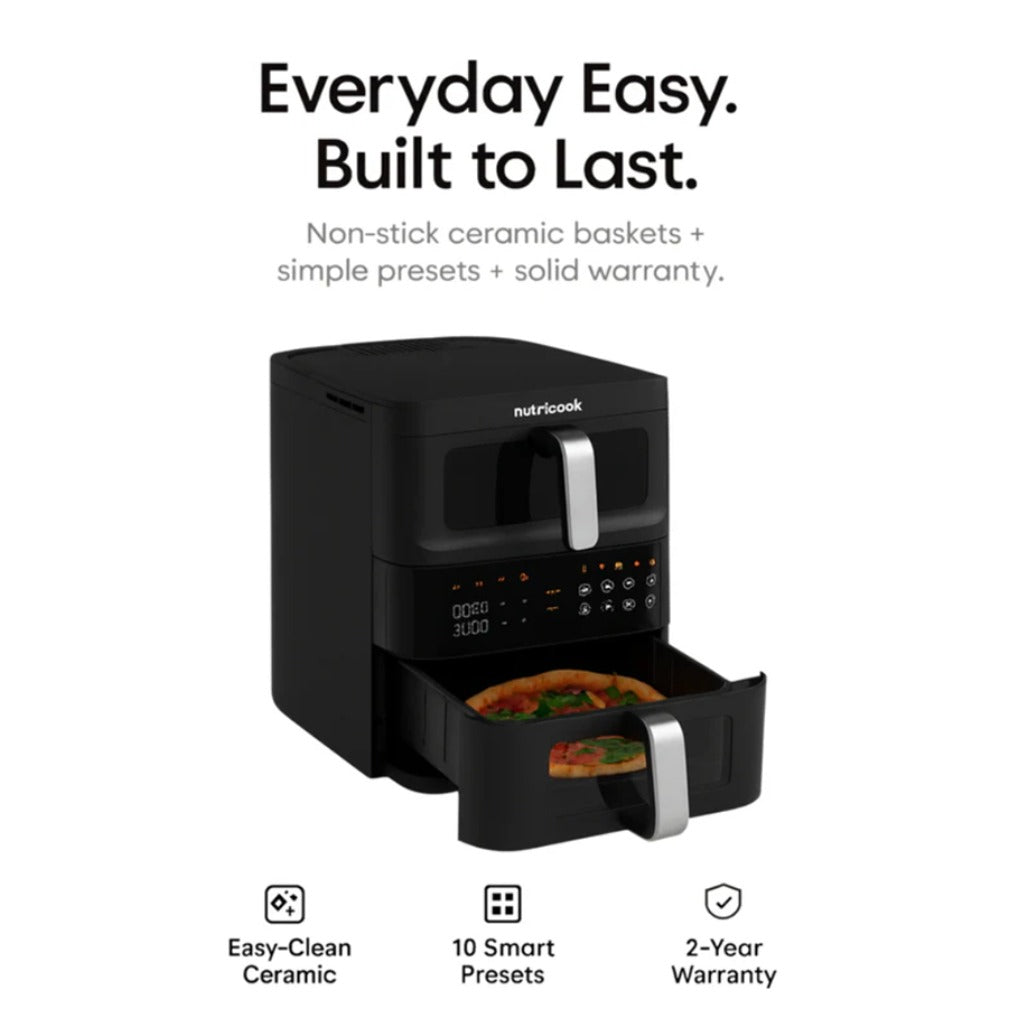 A Photo Of Nutricook Air Fryer Duo Stack 2400W 10L - NCK-AFDS240