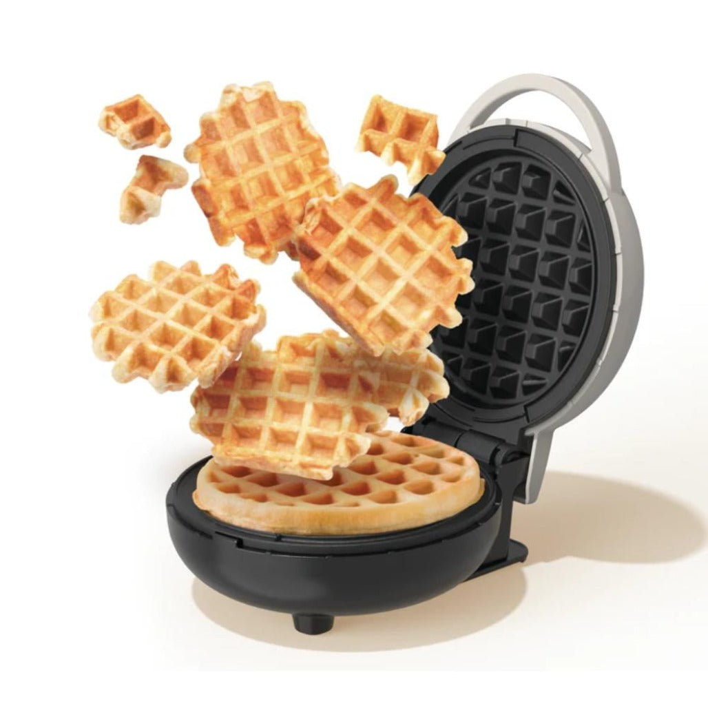 A Photo Of Nutricook Mini Waffle Maker 350-400W, Healthy Ceramic Coating, Quick Heat - Beige - NC-WM100BG