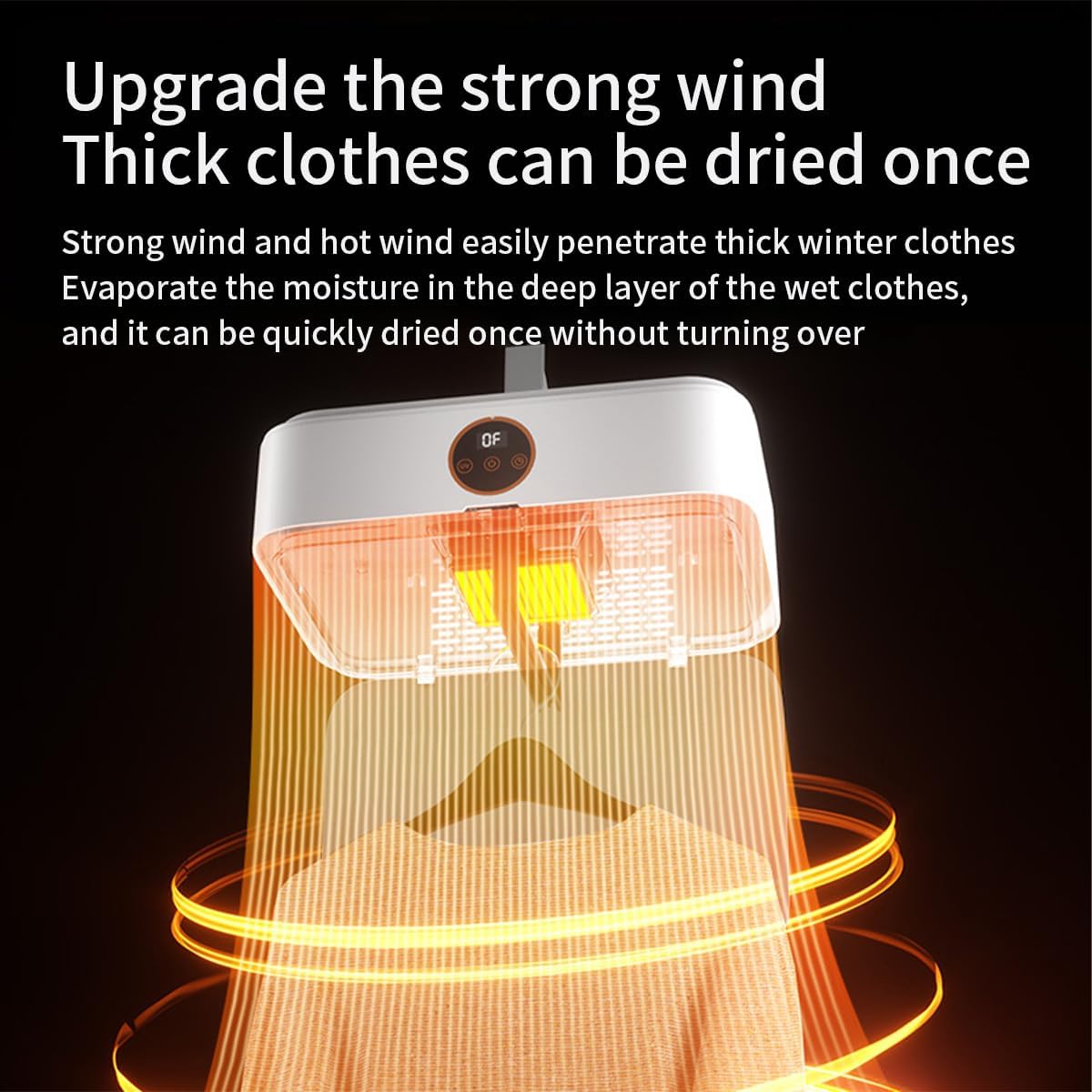 A Photo Of HU Home Portable Clothes Dryer - 600W Foldable Electric Clothes Drying Machine