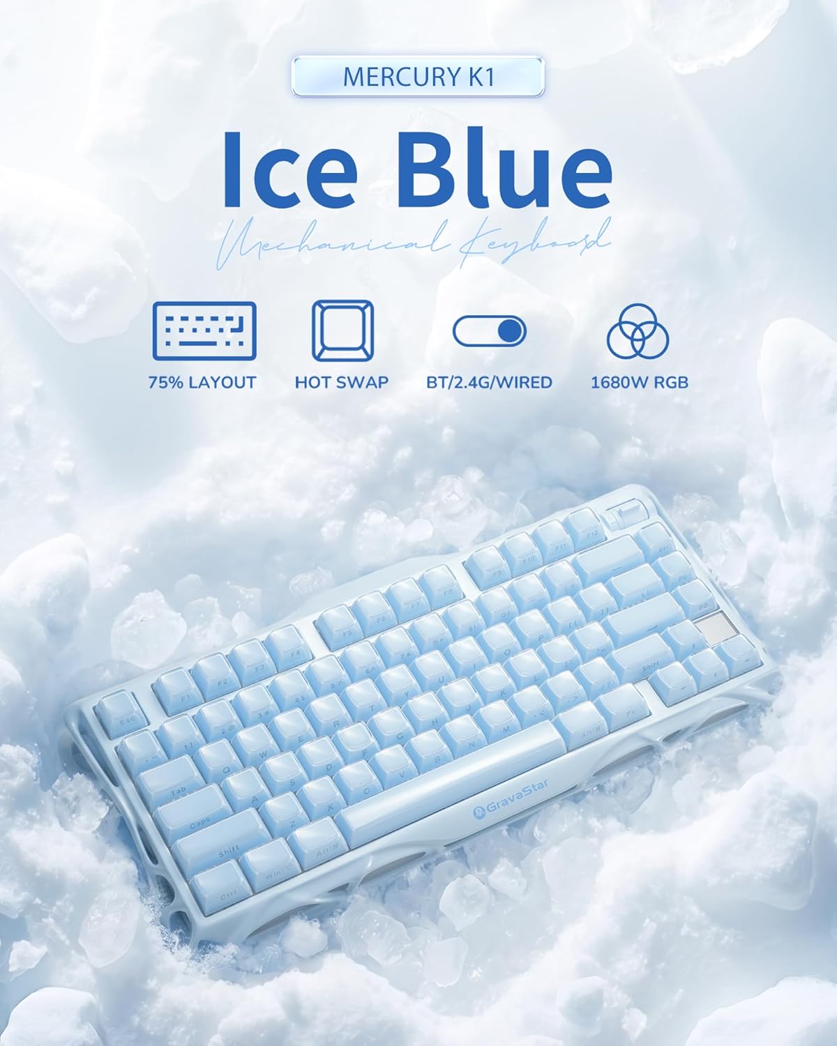 A Photo Of GravaStar Mercury K1 Mechanical Keyboard
