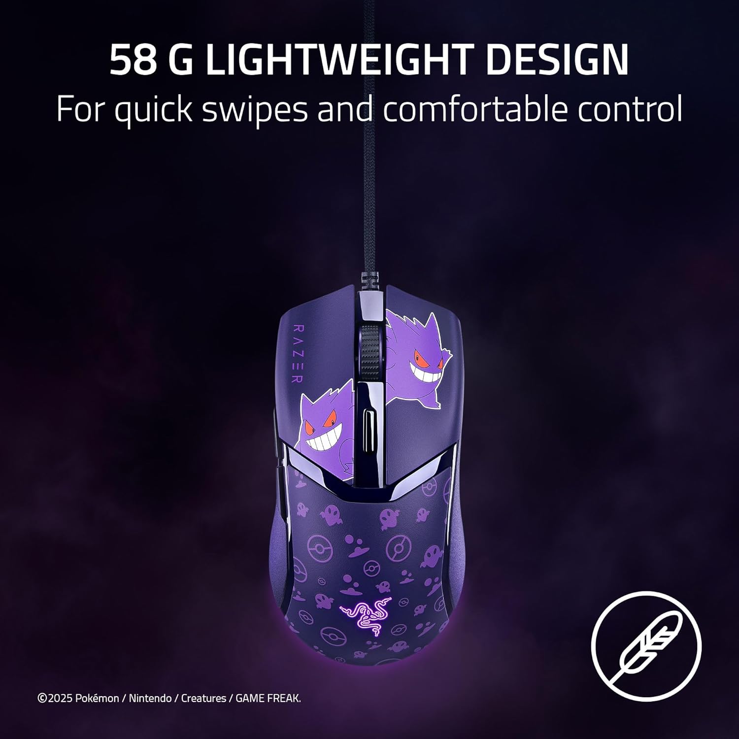 A Photo Of Razer Cobra - Lightweight Wired Gaming Mouse with Razer Chroma RGB and 8500 DPI Sensor