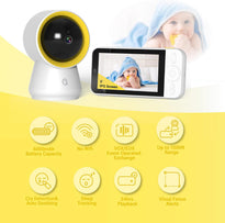Ellie Baby Monitor with Camera and Audio – 5" IPS Display,