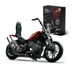 A Photo Of Nifeliz Chopper Motorcycle Building Set - 572 Pieces - NF10308