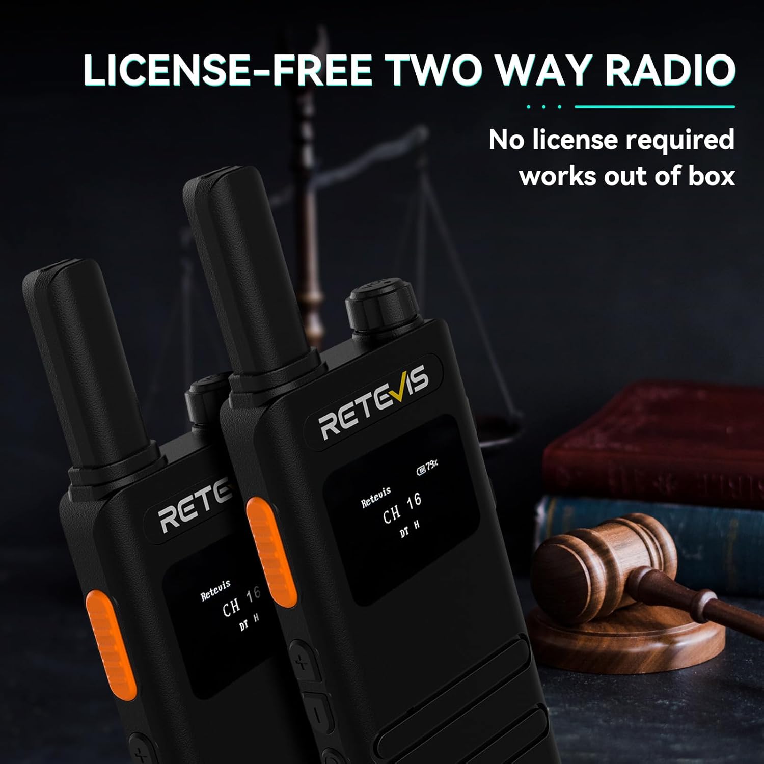 A Photo Of Retevis B3S - Ultra-Thin Portable FRS Handheld Radio with LCD Display