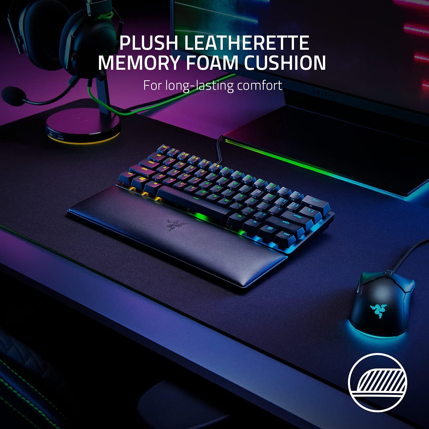 A Photo Of Razer Ergonomic Wrist Rest for Mini Keyboards