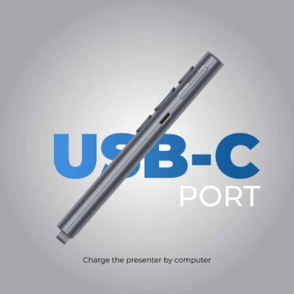 A Photo Of Blupebble Wand BT Remote Presenter - BP-WANDBT-GY-SD26-J