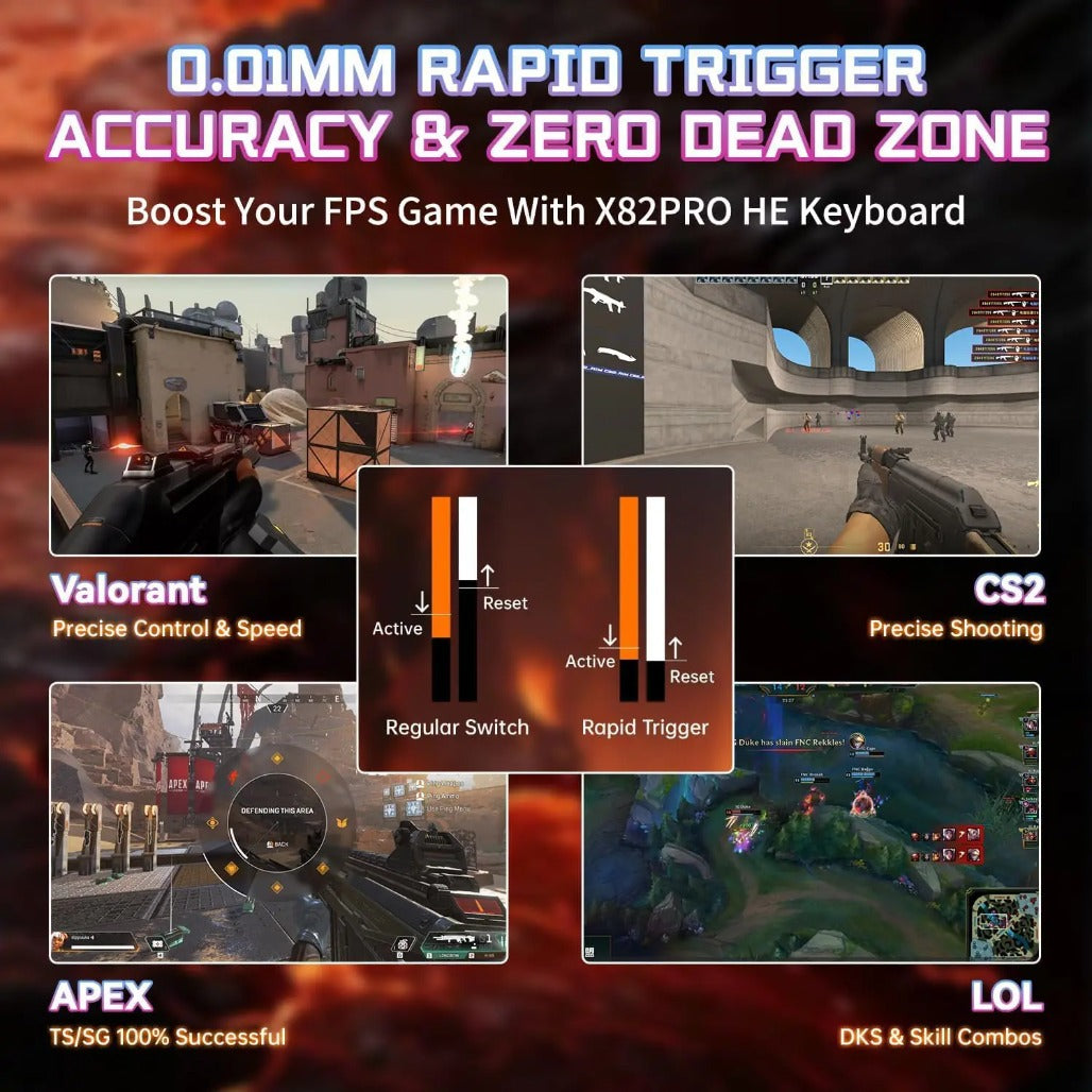A Photo Of Attack Shark X82 Pro HE Wireless Gaming Keyboard