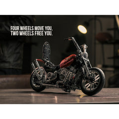 A Photo Of Nifeliz Chopper Motorcycle Building Set - 572 Pieces - NF10308