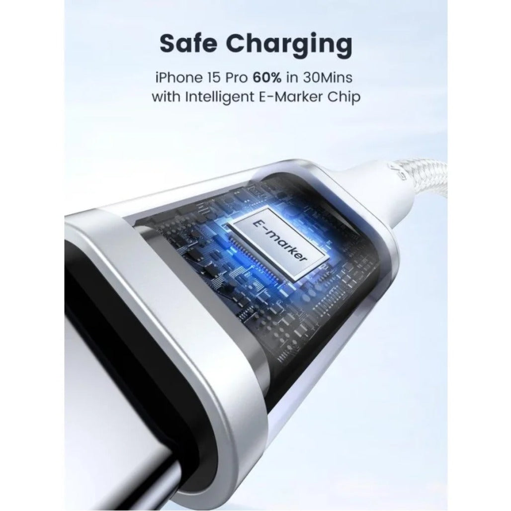 A Photo Of Ugreen USB-C to USB-C 60W Braided Fast Charging Cable