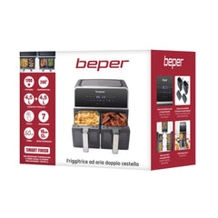 A Photo Of Beper 9 Liter Double Basket Air Fryer - P101FRI090
