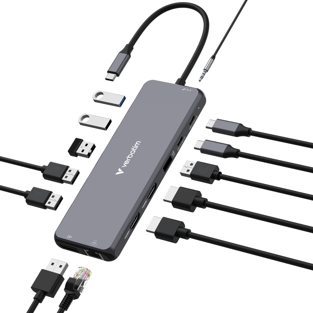 A Photo Of Verbatim USB-C Pro 13-Port Multiport Hub