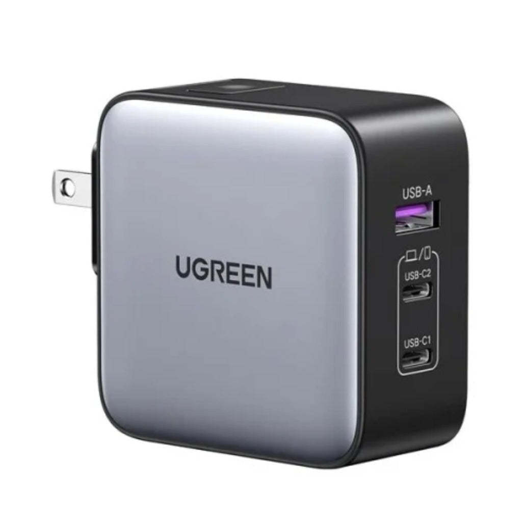 A Photo Of Ugreen 65W GaN Travel Charger – 3-Port Fast Charging Adapter with International Plugs