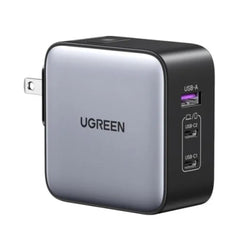 A Photo Of Ugreen 65W GaN Travel Charger – 3-Port Fast Charging Adapter with International Plugs