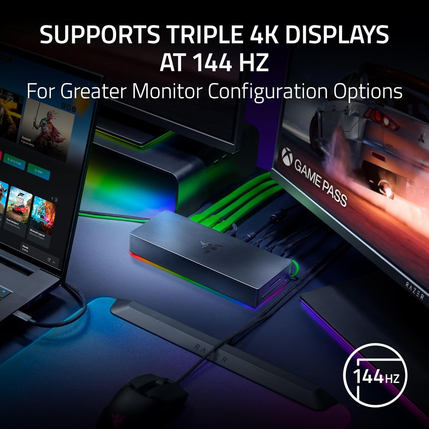 A Photo Of Razer Thunderbolt 5 Dock Chroma – 11-Port Thunderbolt 5 Docking Station